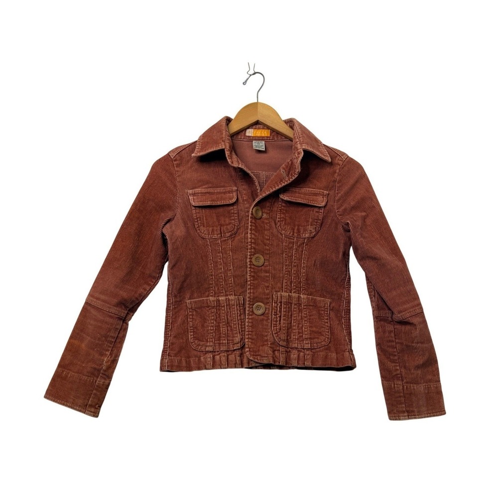 Tulle Anthropologie Corduroy Trucker Jacket Sz PS Utility Y2K Barn Chore Boho